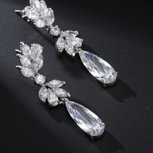 Eden Pear & Marquise Crystal Bridal Earrings