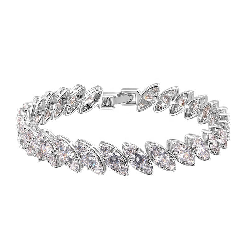 Iris Marquise Collar Crystal Bridal Bracelet