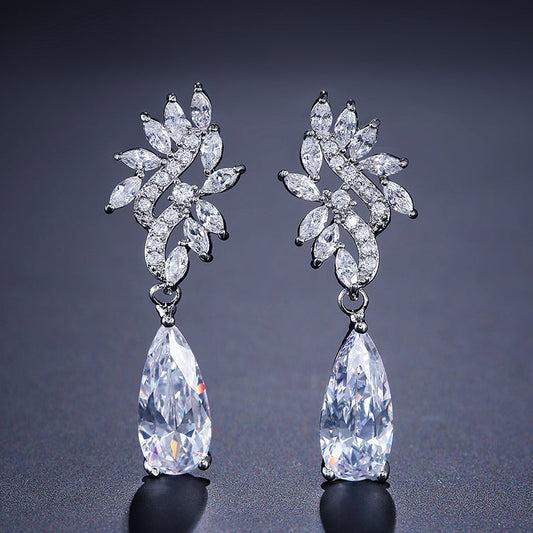 Maeve Pear & Marquise Crystal Bridal Earrings