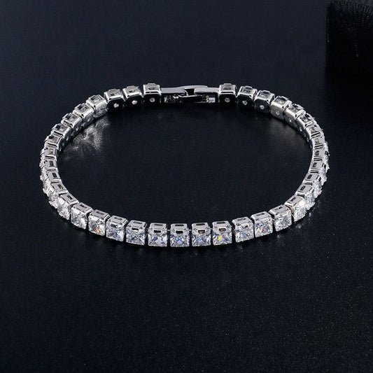 Tinsley Square Cut Tennis Crystal Bridal Bracelet