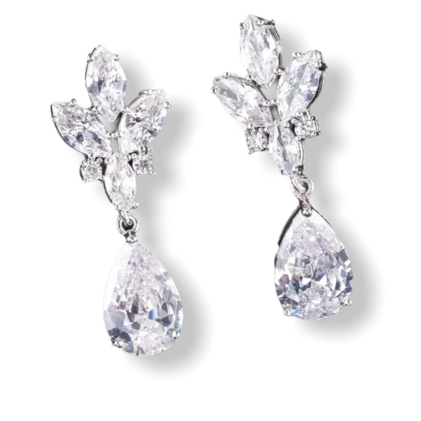 Medora Tear Drop & Marquise Bridal Earrings