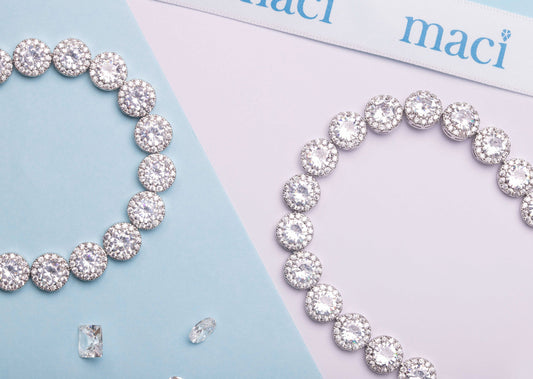 Hana Halo Solitaire Collar Crystal Bridal Necklace